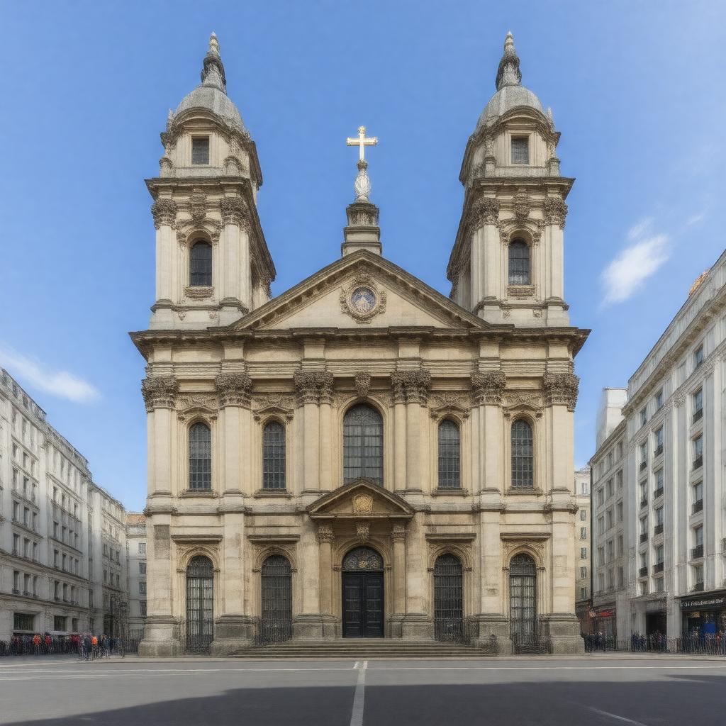 Click to view larger image AI-created image of St Mary Woolnoth Church