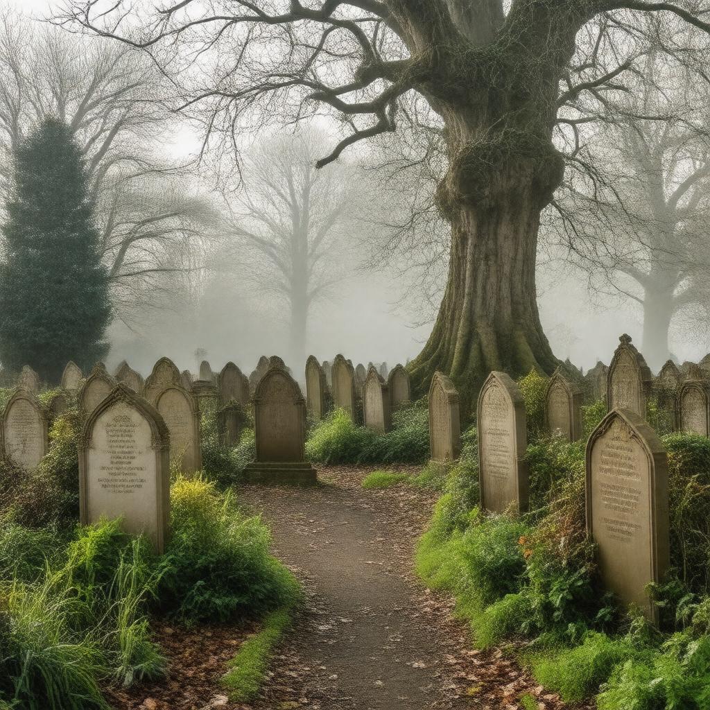 AI-created image of St Marylebone Cemetery