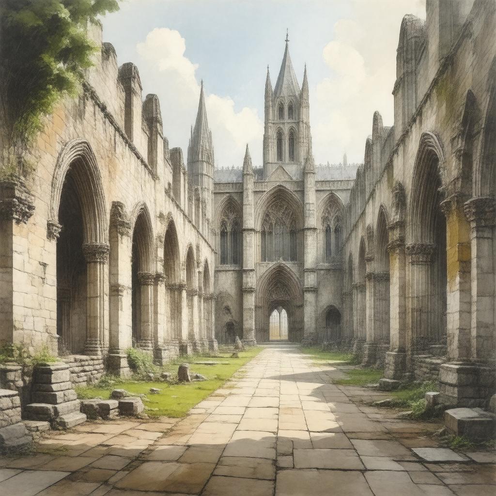 AI-created image of St Mary's Abbey