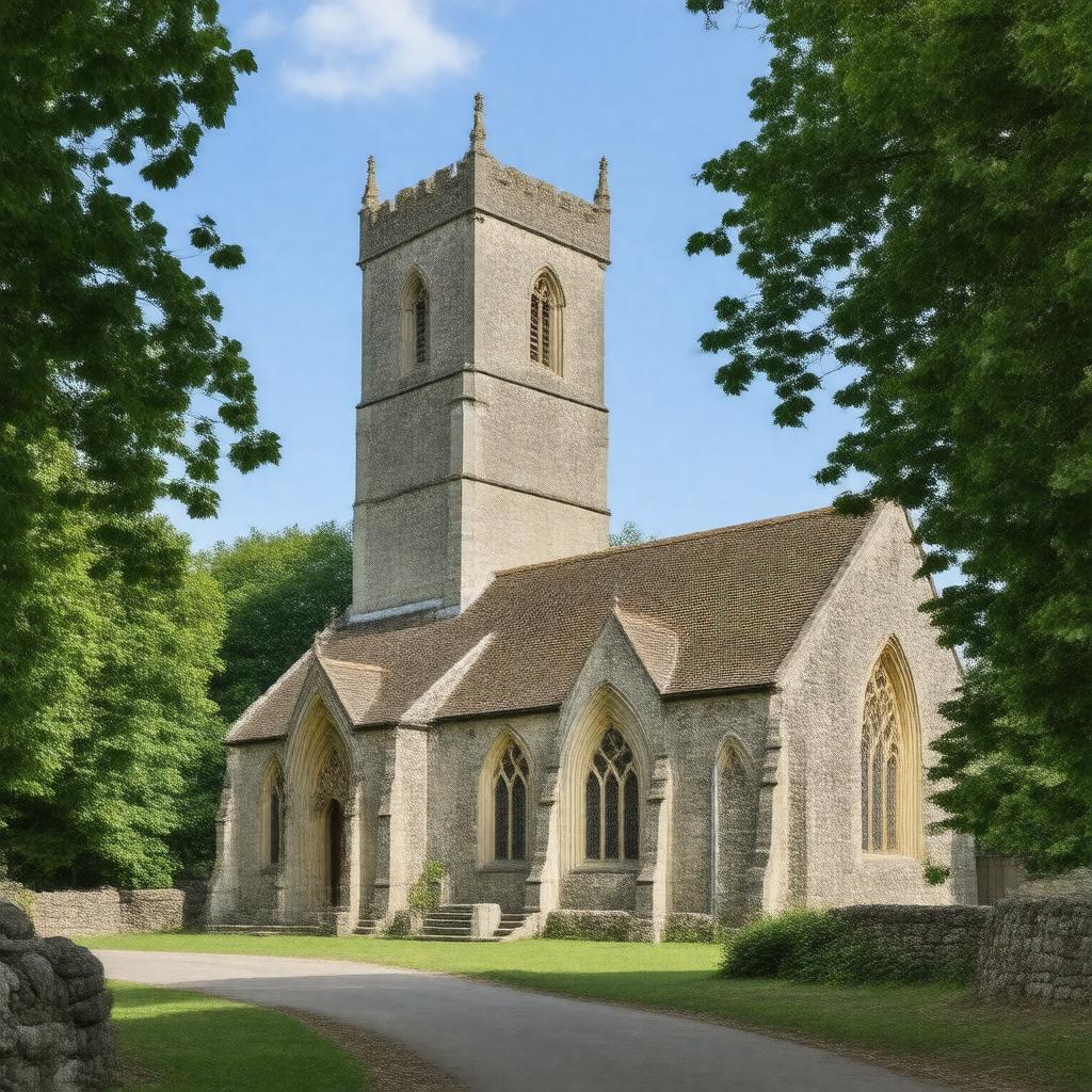 Click to view larger image AI-created image of St Mary's Church, Cheriton