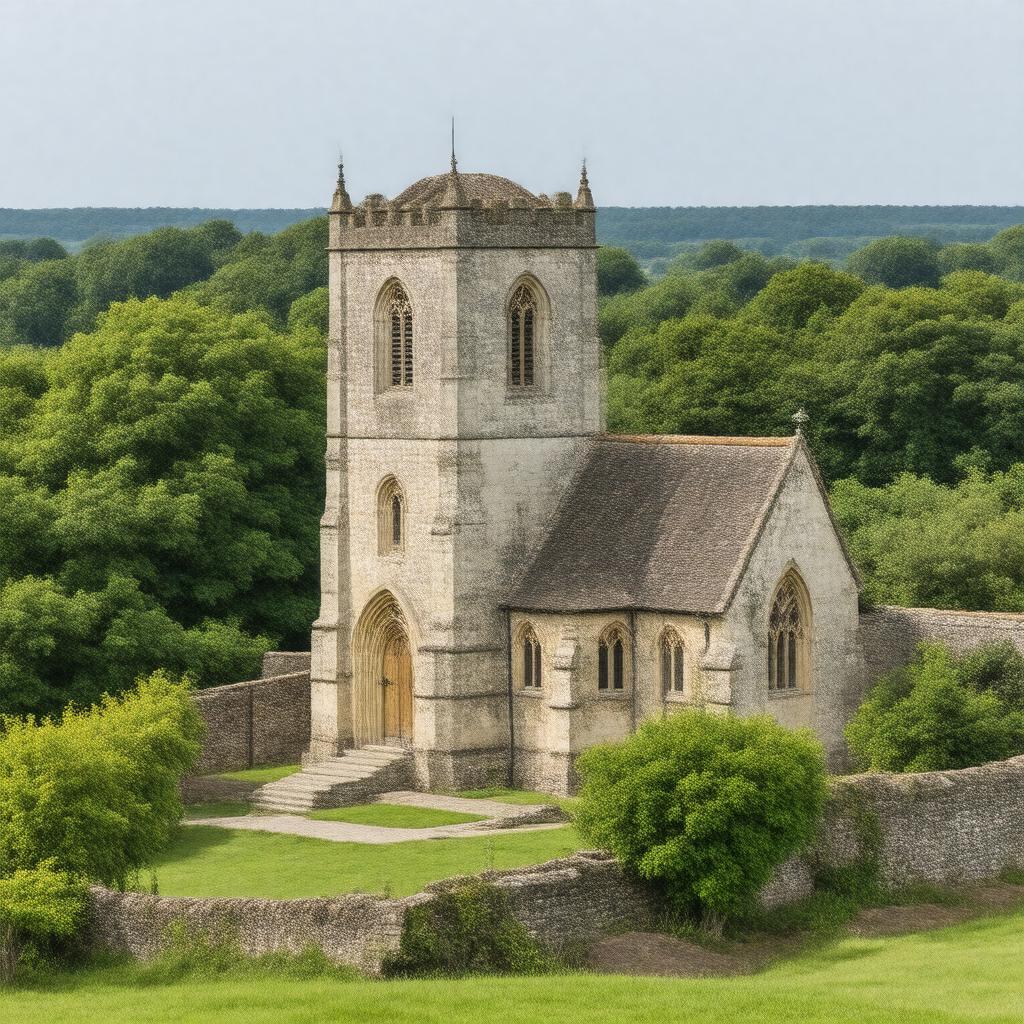 AI-created image of St Mary's Church, Cholsey