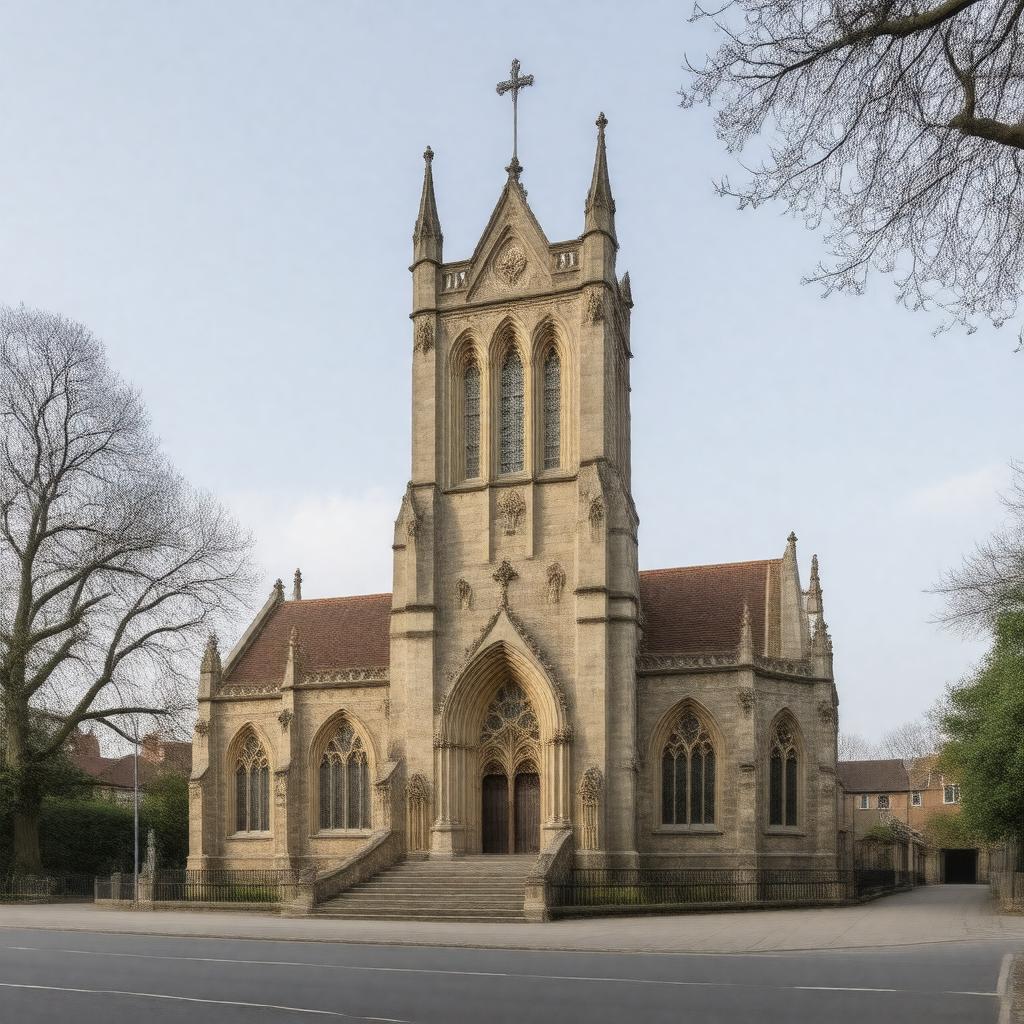 Click to view larger image AI-created image of St Mary's Church, Ealing