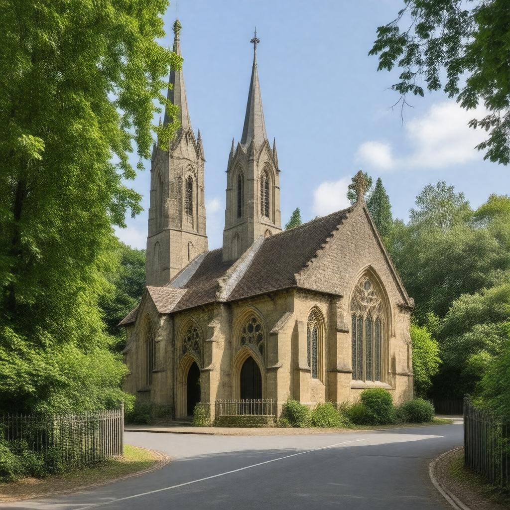 AI-created image of St Mary's Church, Hythe, Hampshire