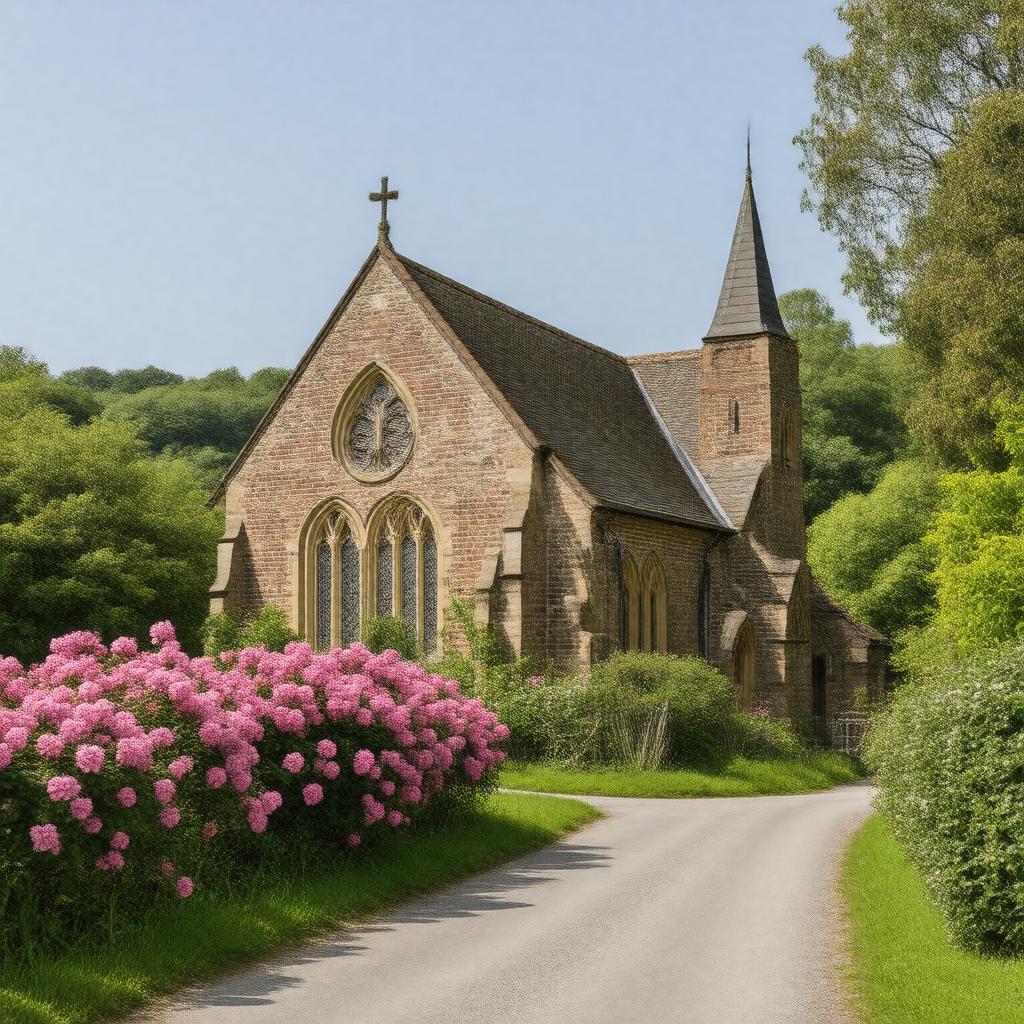 Click to view larger image AI-created image of St Mary's Church, Itchen Stoke