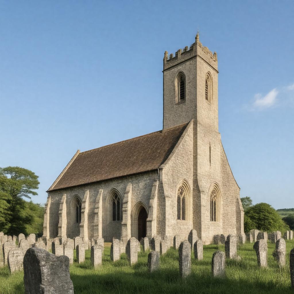 Click to view larger image AI-created image of St Mary's Church, Martyr Worthy