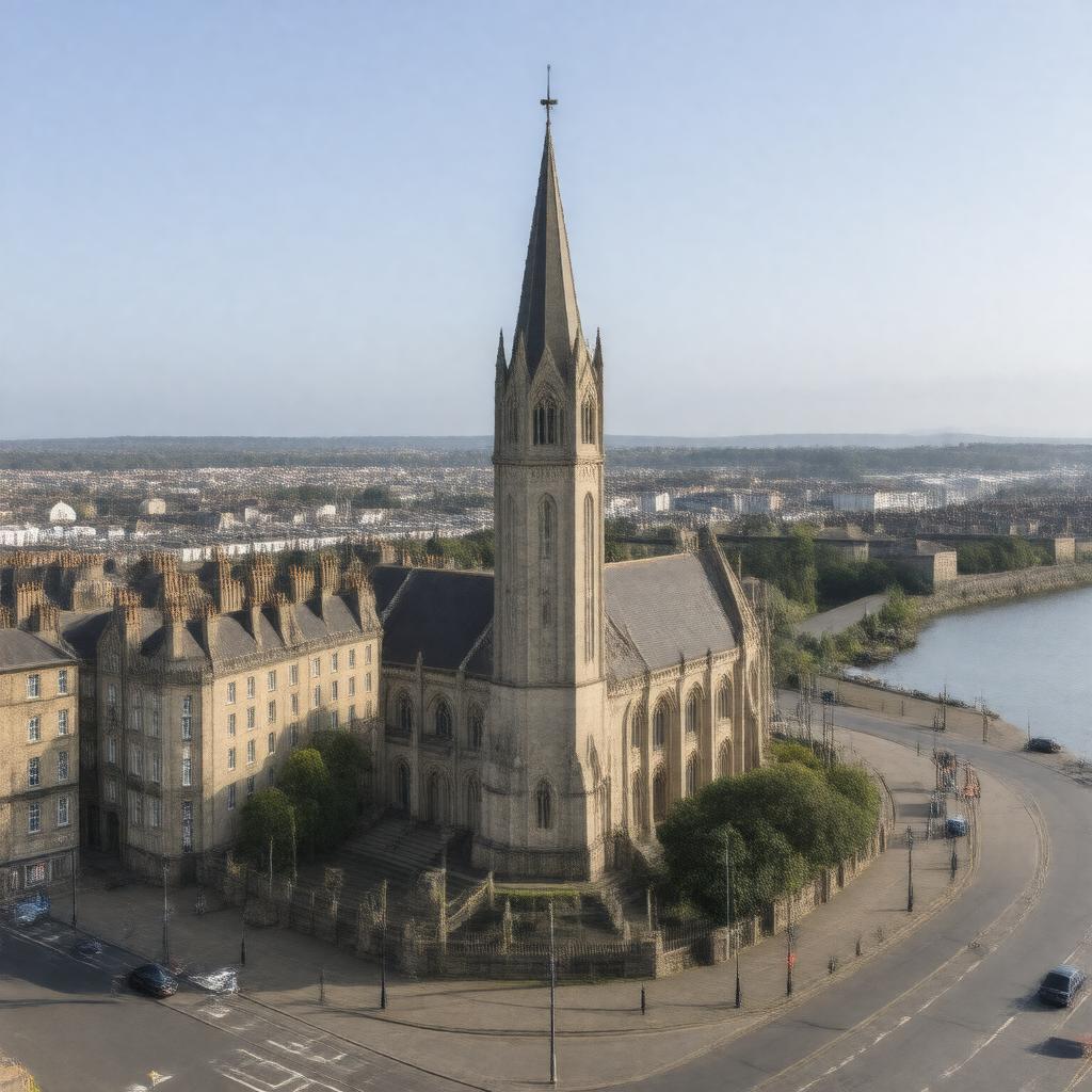 AI-created image of St Mary's Church, Morecambe
