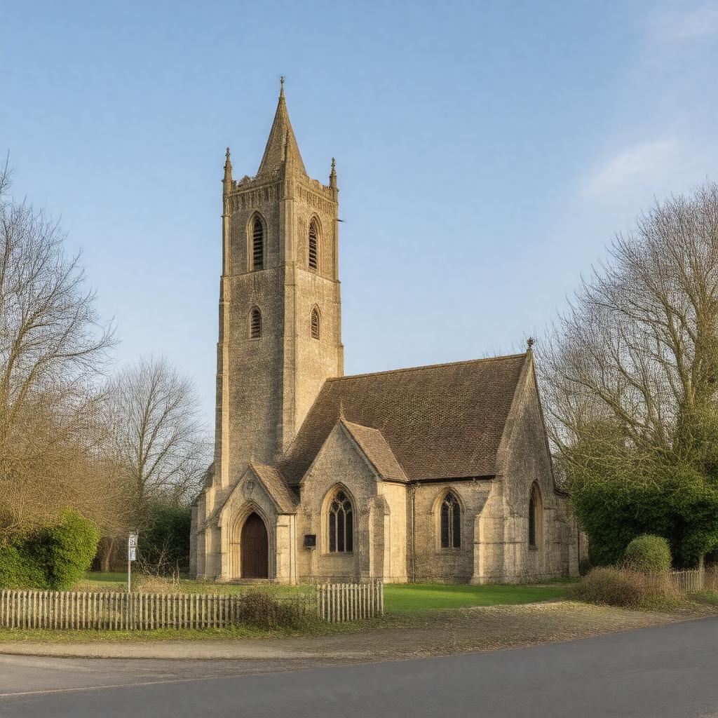 Click to view larger image AI-created image of St Mary's Church, Ropley