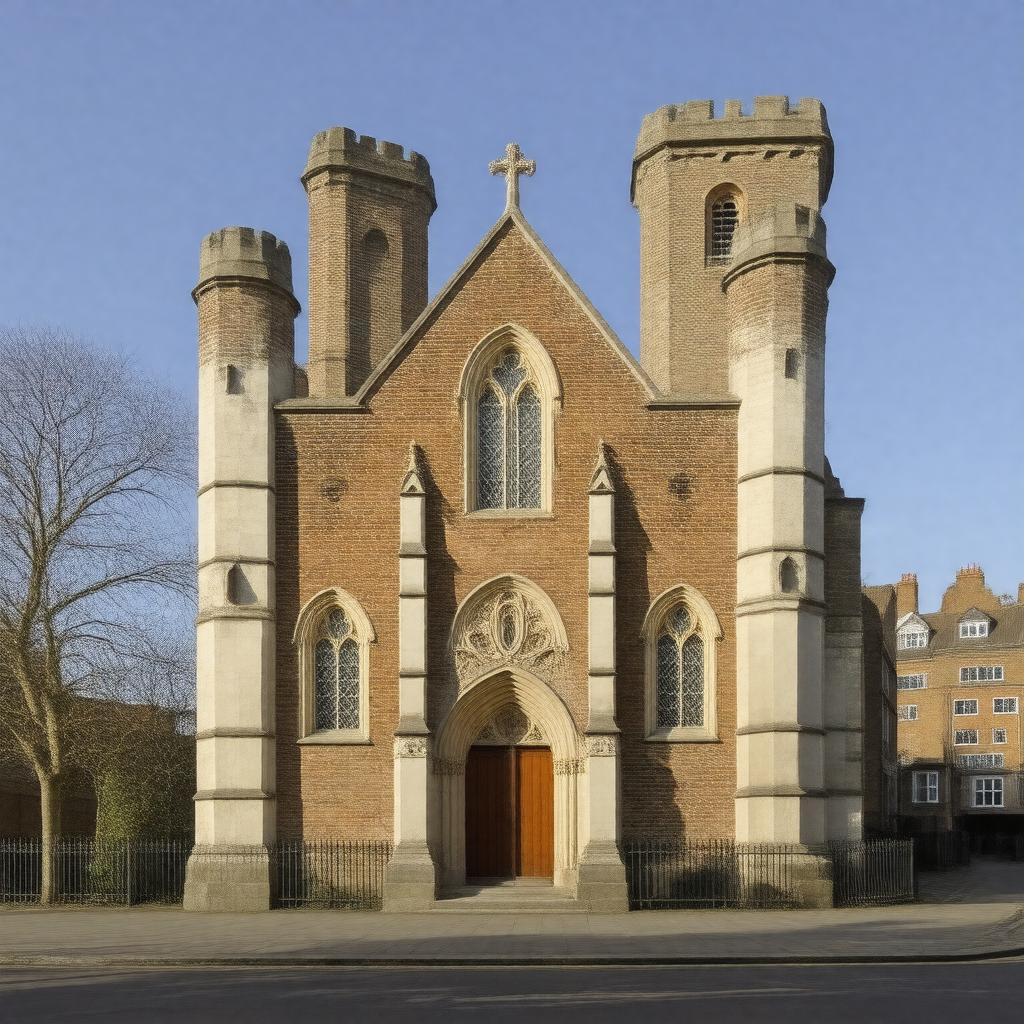 AI-created image of St Mary's Church, Rotherhithe