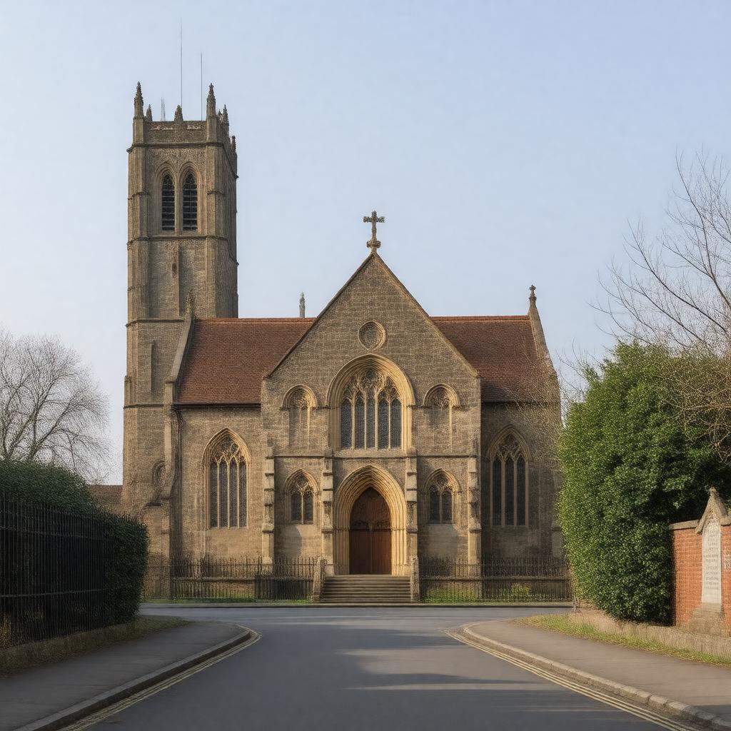 Click to view larger image AI-created image of St Mary's Church, Twickenham
