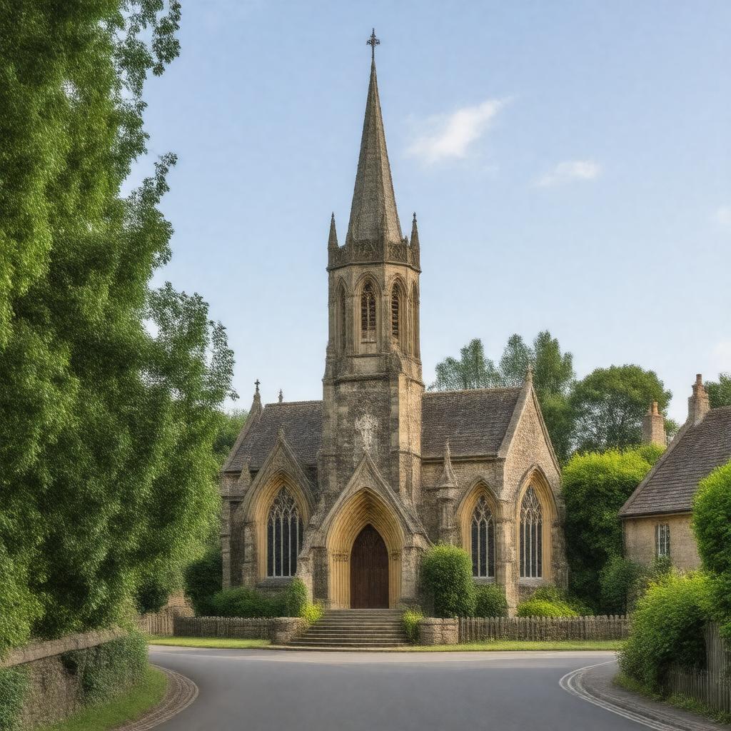 Click to view larger image AI-created image of St Mary's Church, Twyford