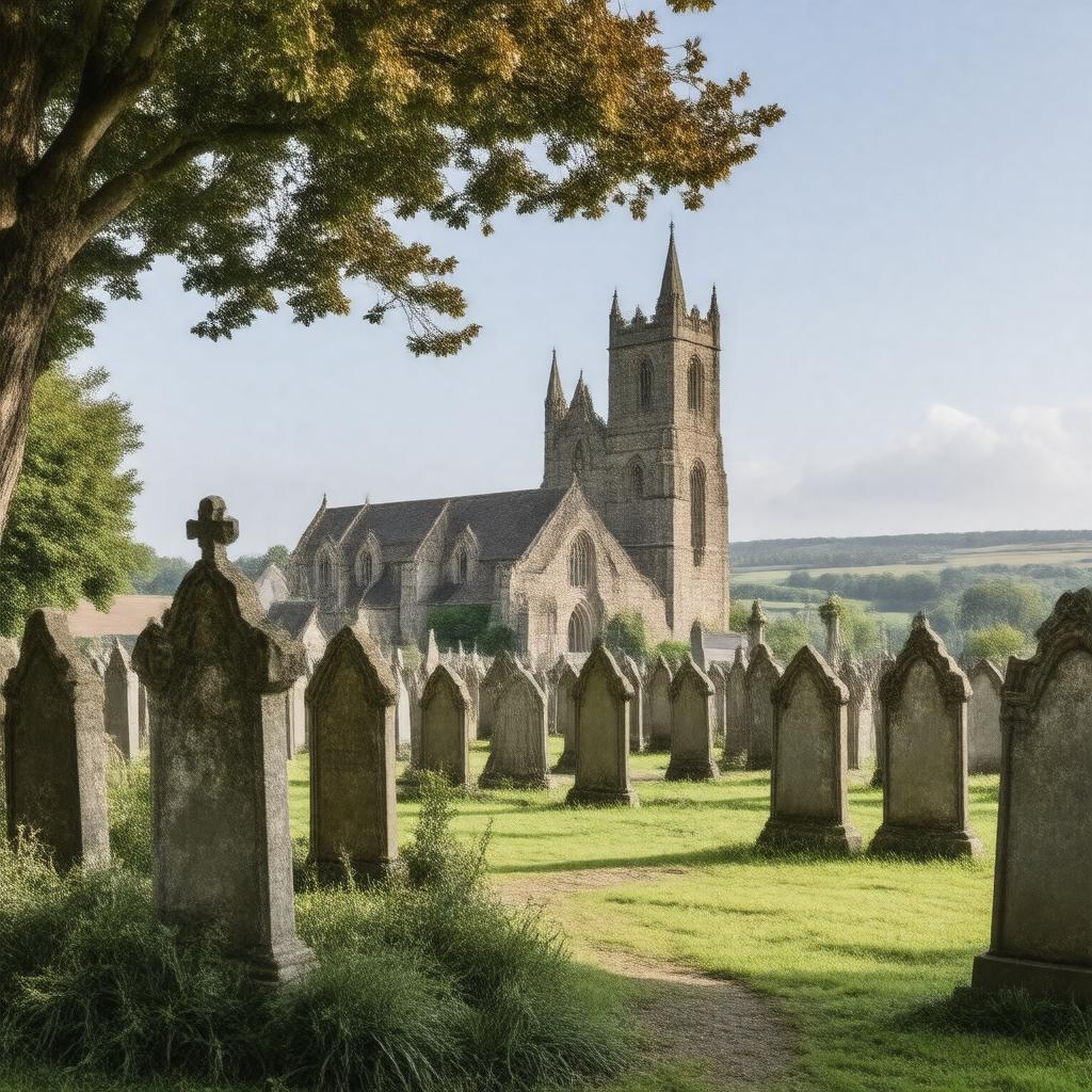 Click to view larger image AI-created image of St Mary's Churchyard, Scarborough