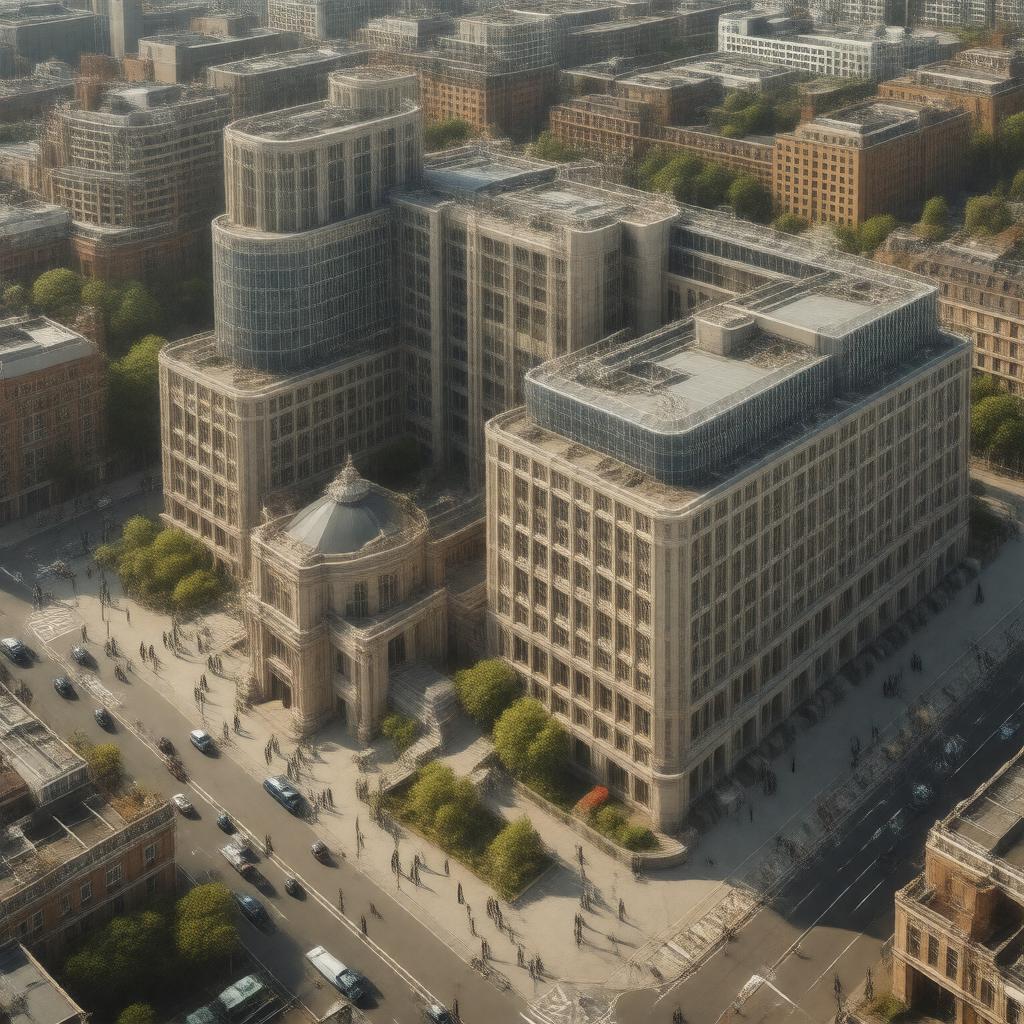 AI-created image of St Mary's Hospital