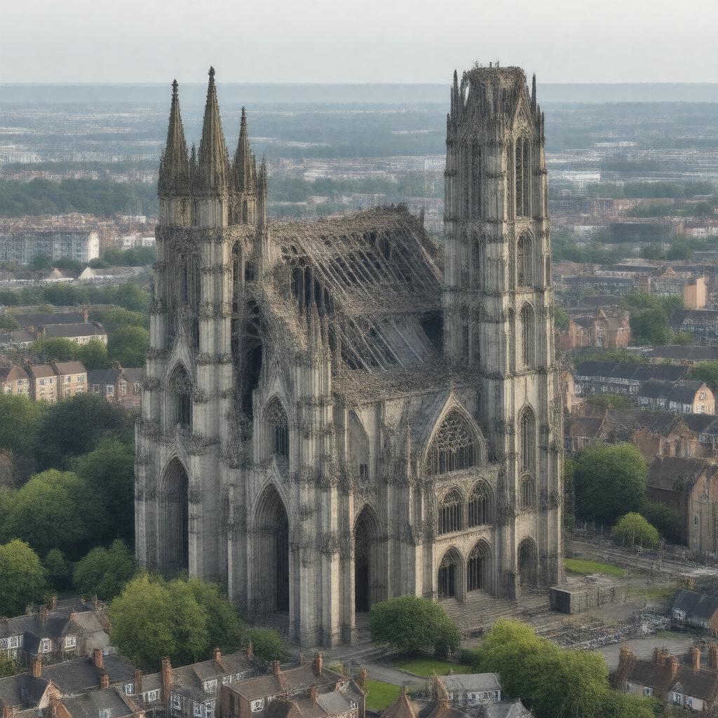 AI-created image of St Michael's Cathedral, Coventry
