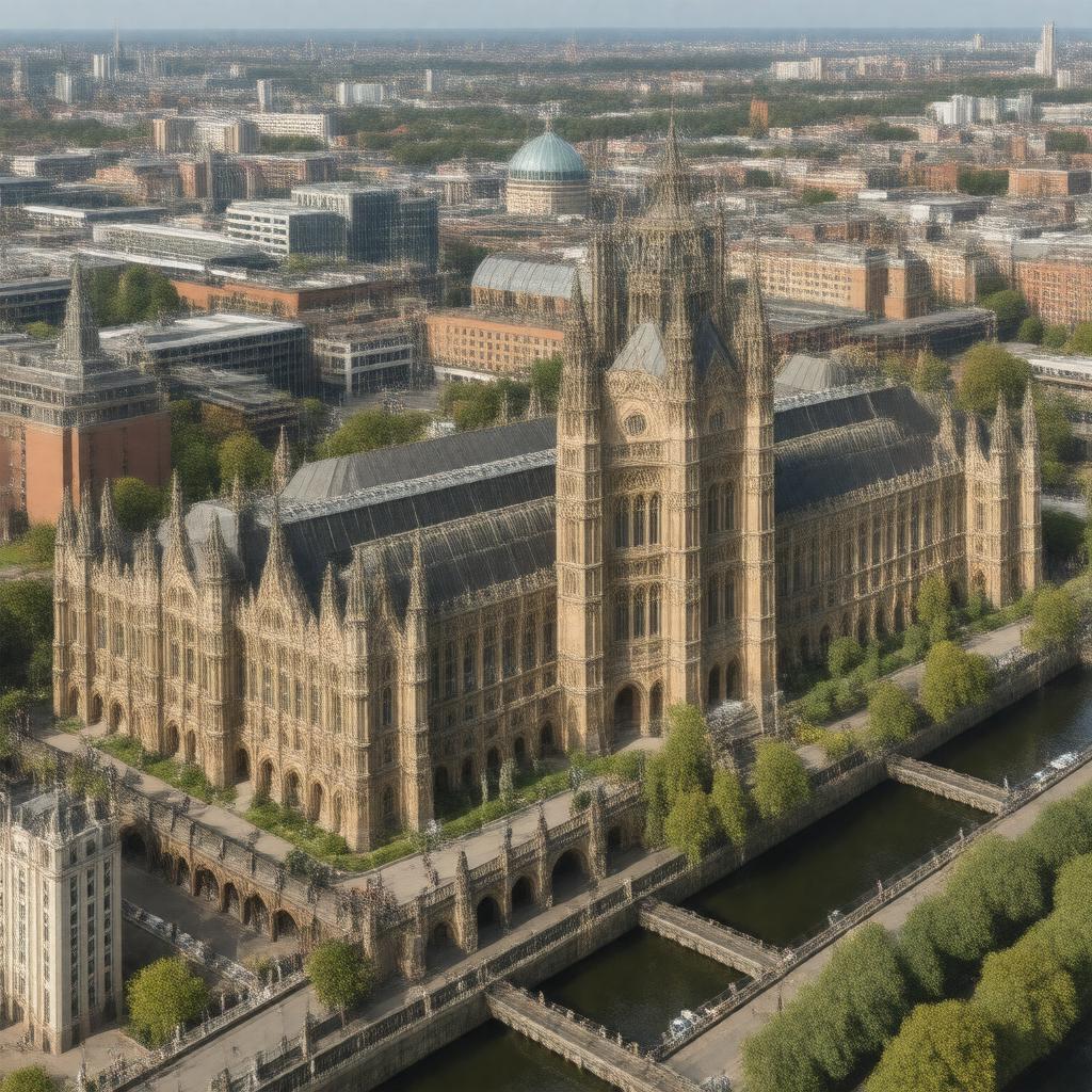 AI-created image of St Pancras, London