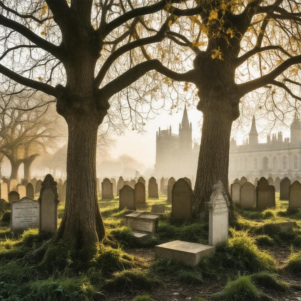 Click to view larger image AI-created image of St Pancras Old Churchyard