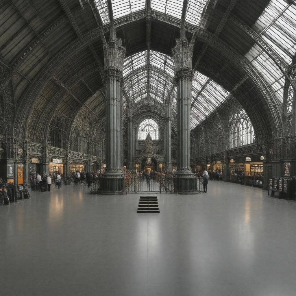 AI-created image of St Pancras railway station