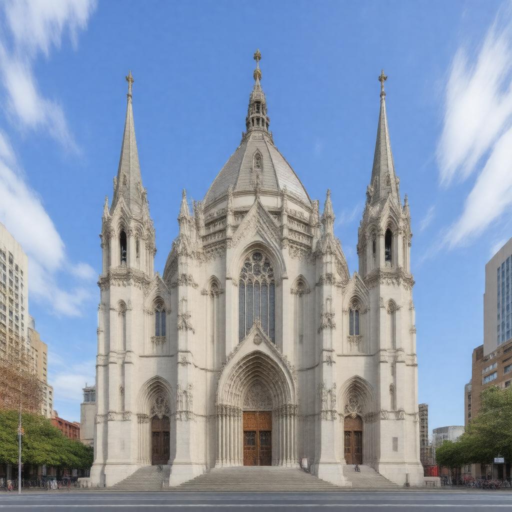 Click to view larger image AI-created image of St Paul's Cathedral, Melbourne