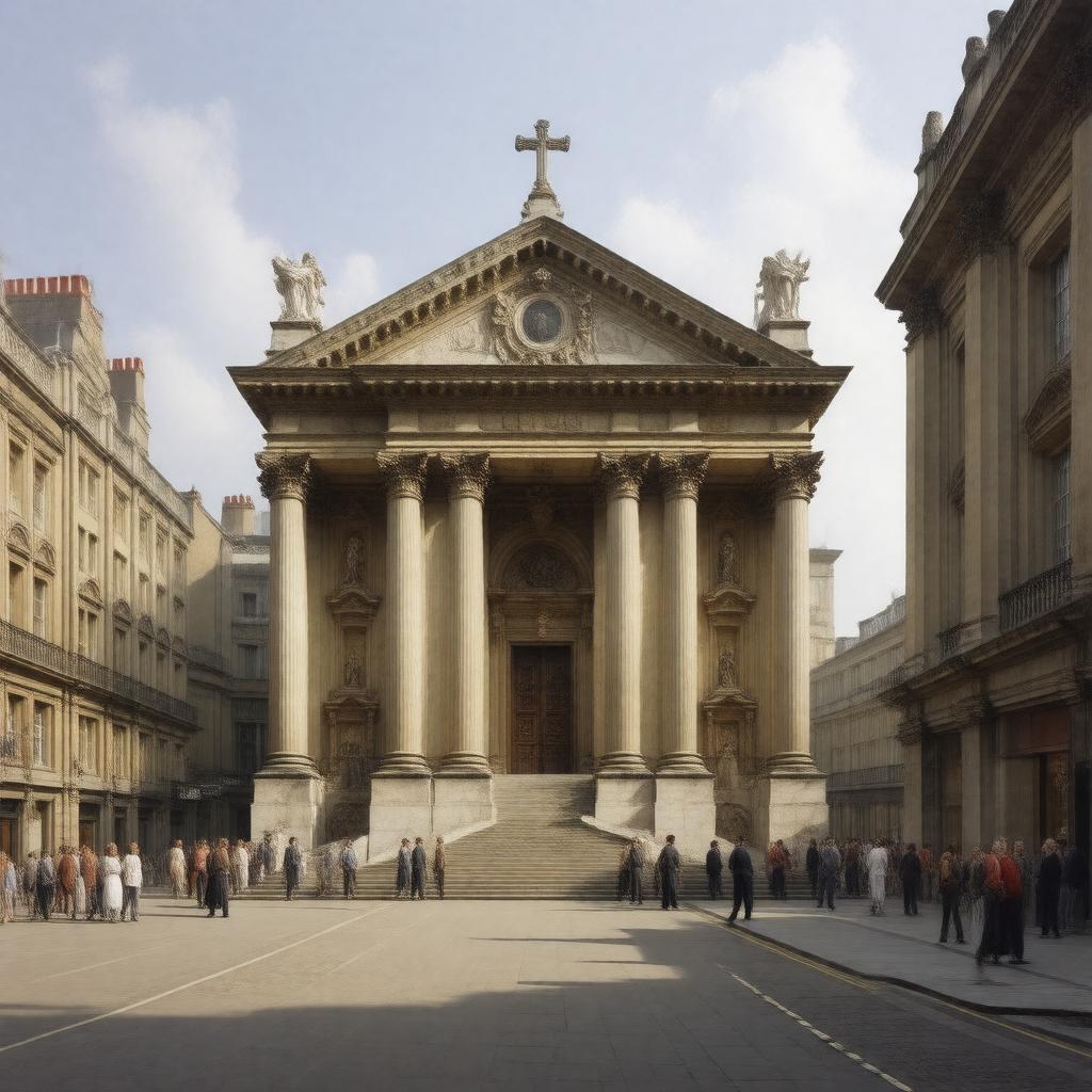 AI-created image of St Paul's Church, Covent Garden