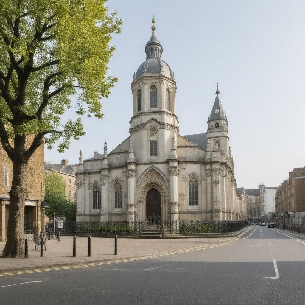 AI-created image of St Paul's, Deptford