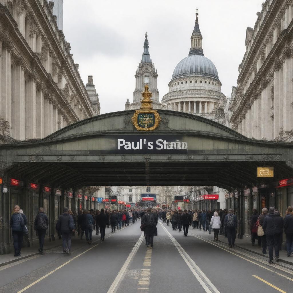 AI-created image of St Paul's tube station