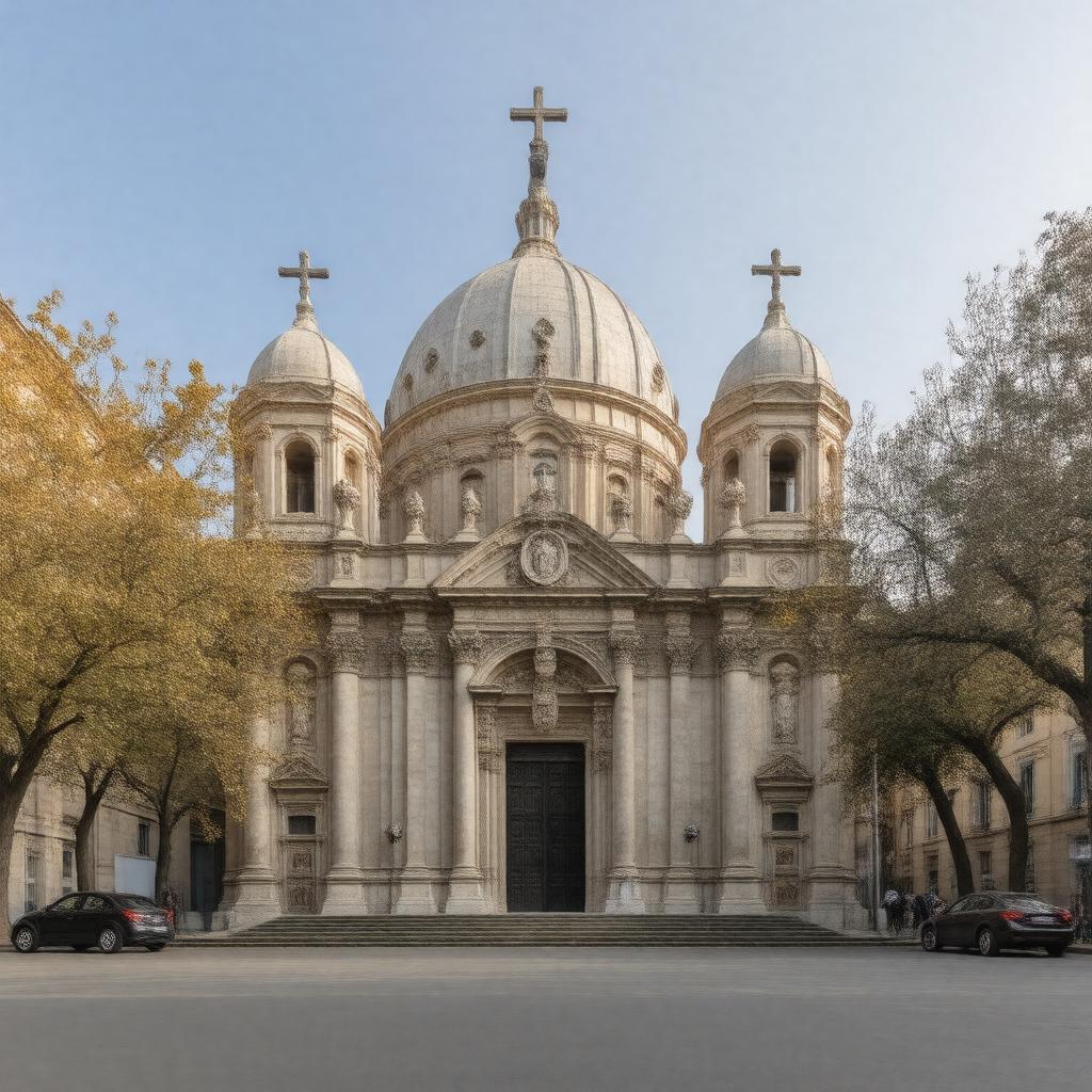 AI-created image of St Philip Neri Church