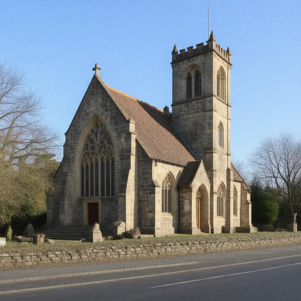 Click to view larger image AI-created image of St Stephen's Church, Gateacre