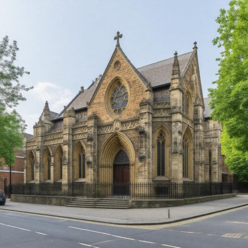 Click to view larger image AI-created image of St Thomas More Church, Chelsea