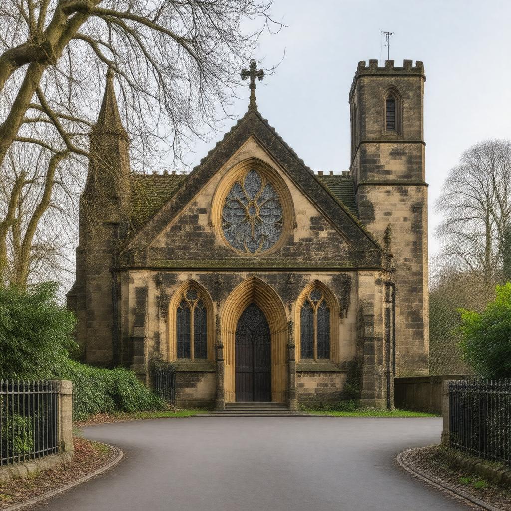 Click to view larger image AI-created image of St Wilfrid's Church, Northenden