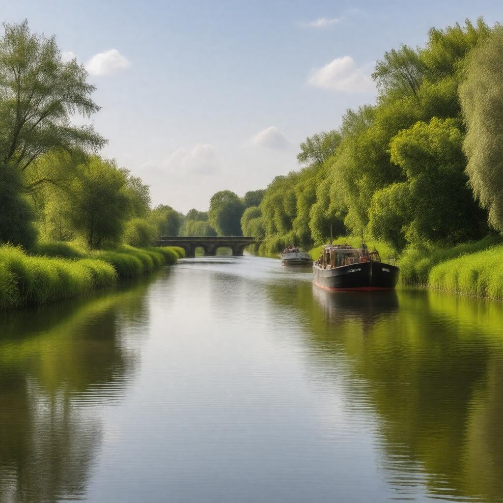 Click to view larger image AI-created image of Staffordshire and Worcestershire Canal
