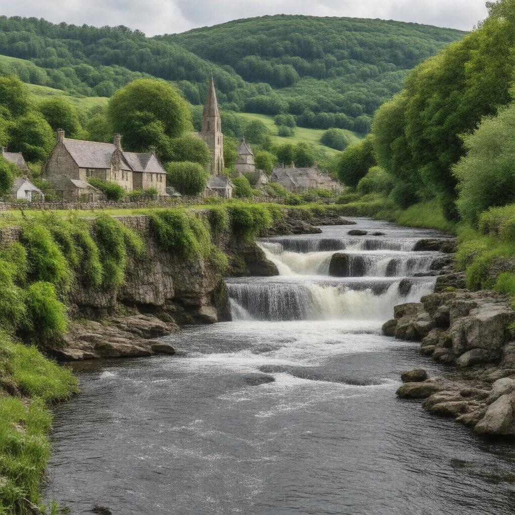 Click to view larger image AI-created image of Stainforth, Yorkshire, England