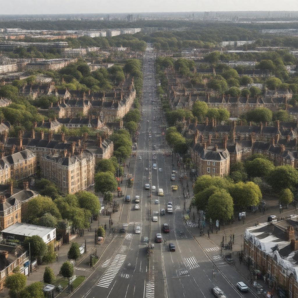 AI-created image of Stamford Hill, London N16