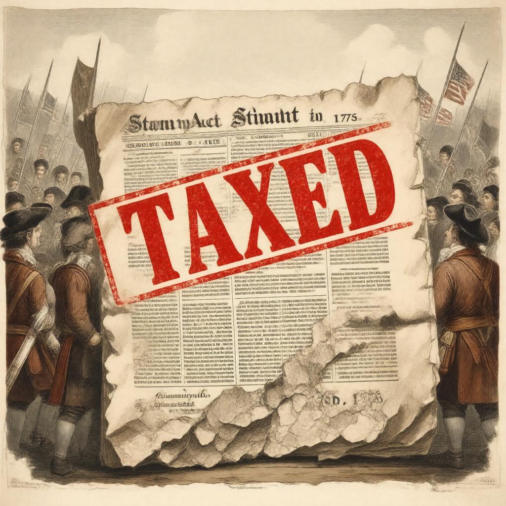 AI-created image of Stamp Act 1765