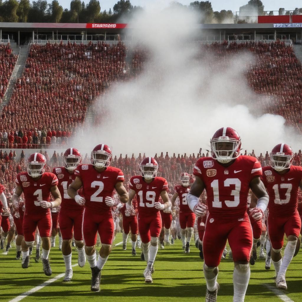 AI-created image of Stanford Cardinal football