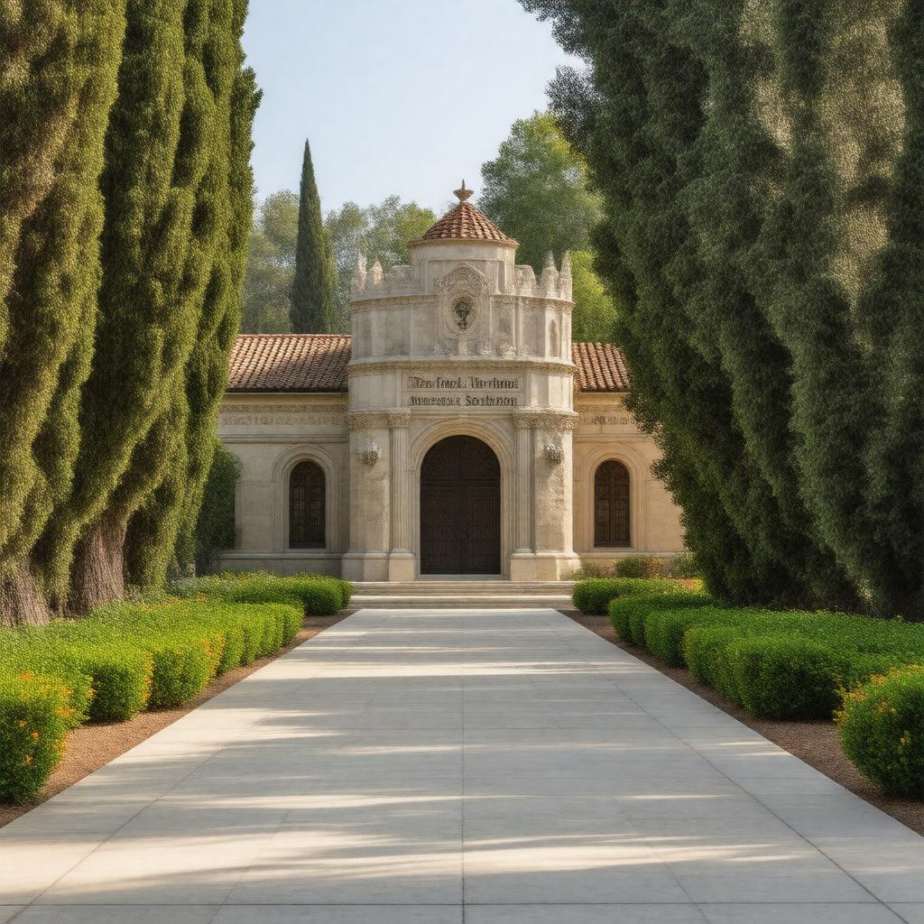 AI-created image of Stanford Law School