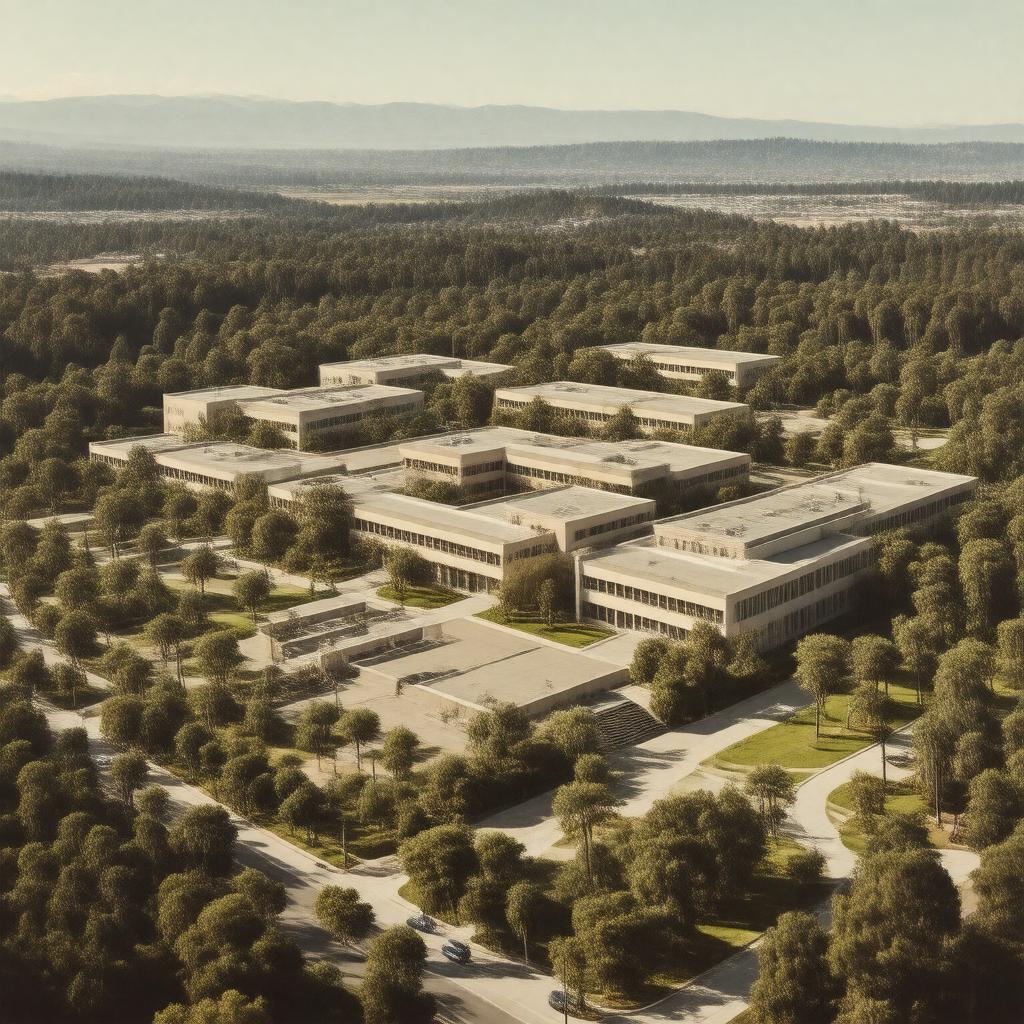 Click to view larger image AI-created image of Stanford Research Institute