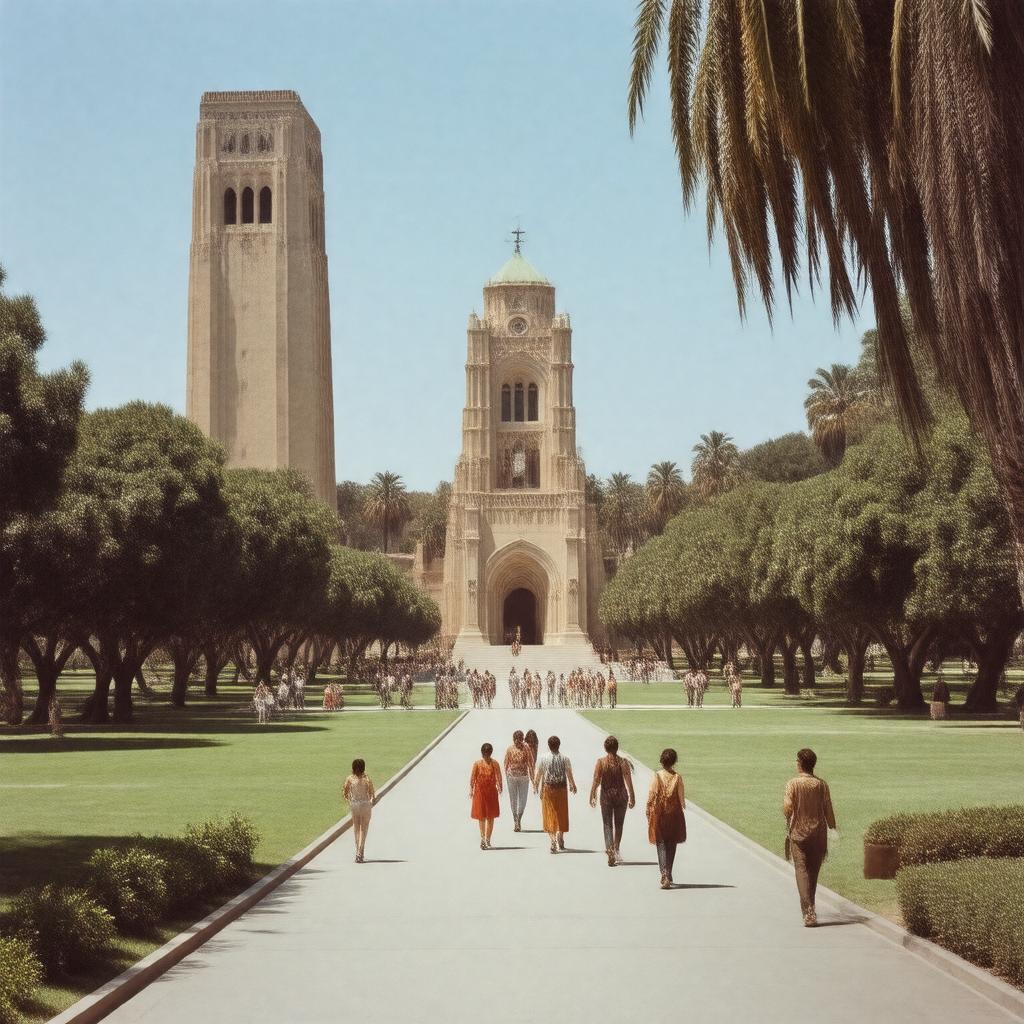 AI-created image of Stanford University (until 1970)