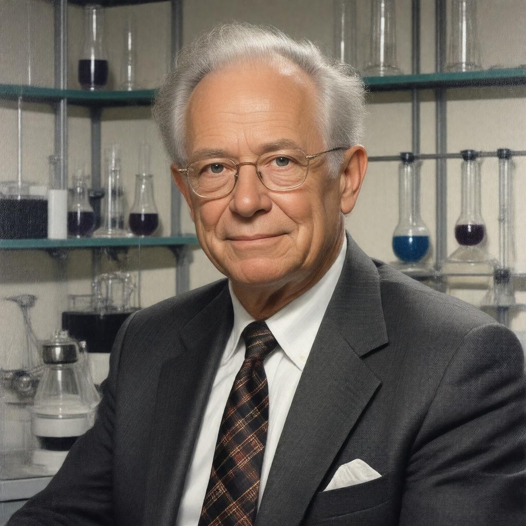 AI-created image of Stanley B. Prusiner