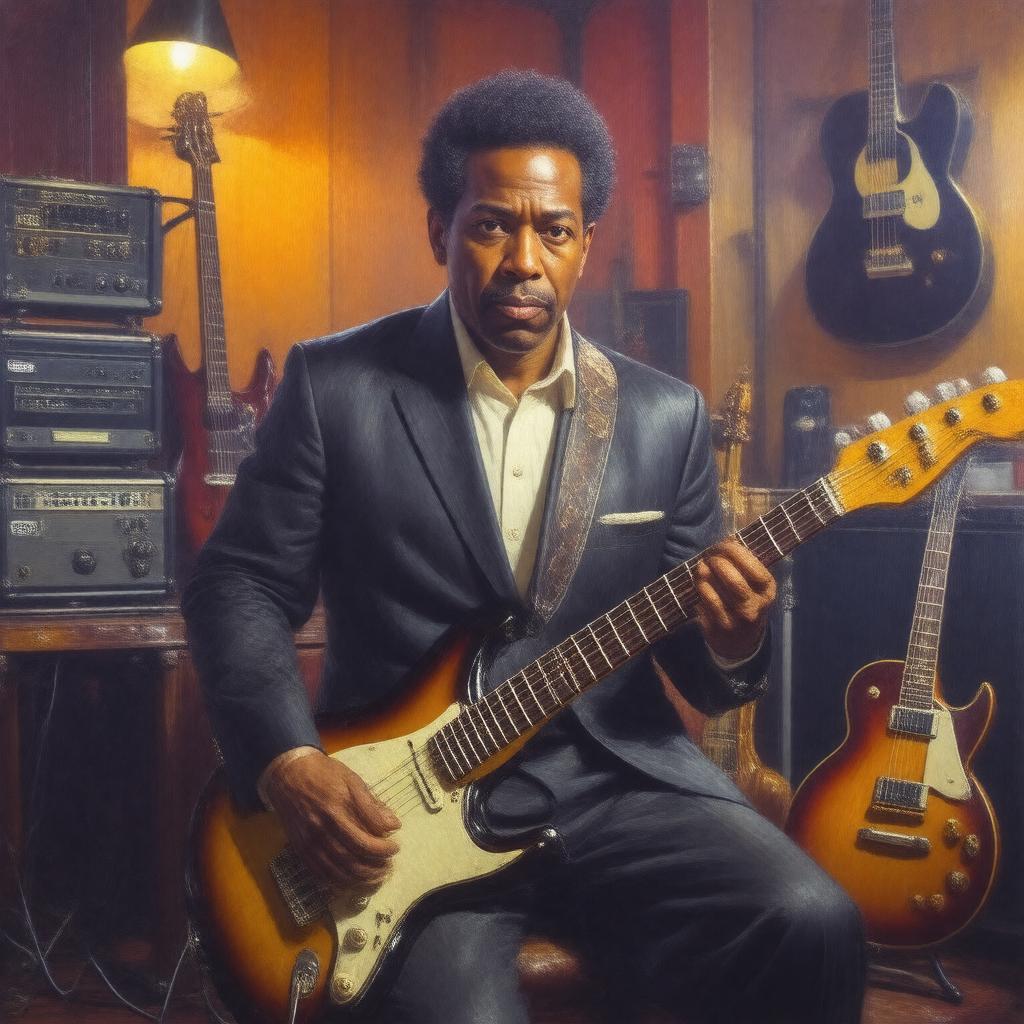 AI-created image of Stanley Clarke