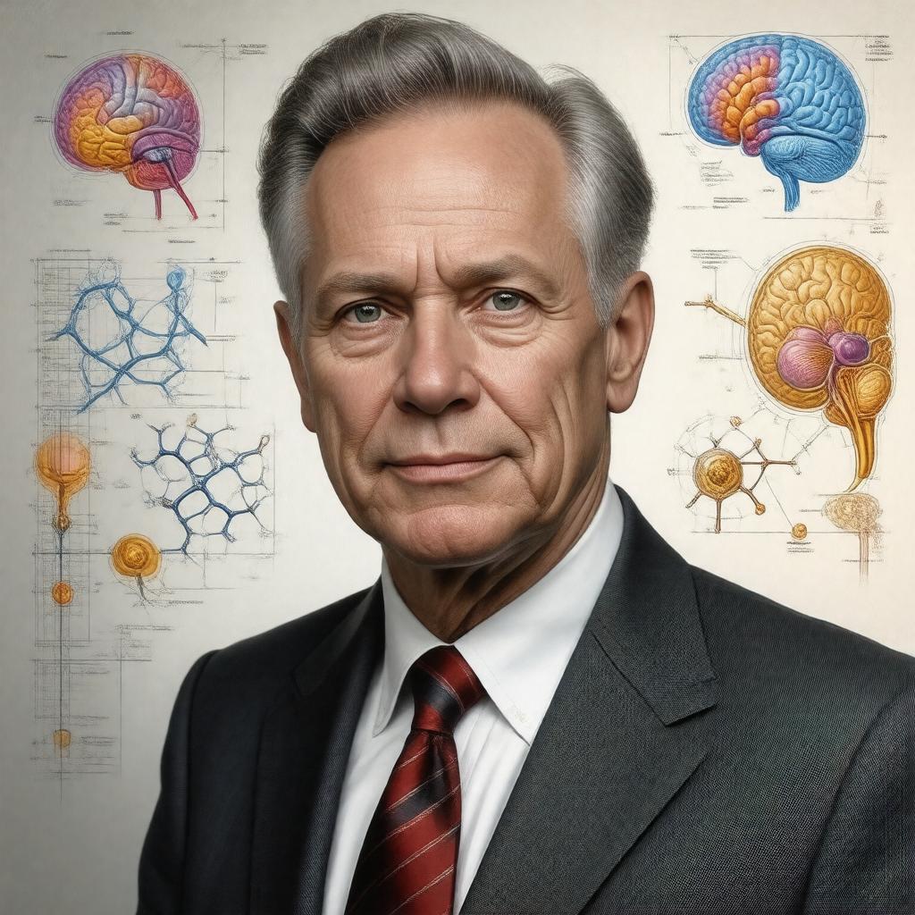 AI-created image of Stanley Prusiner