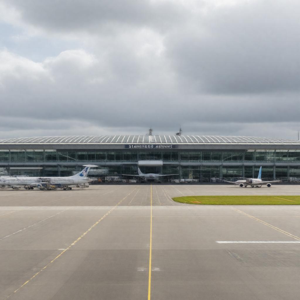 AI-created image of Stansted Airport, Essex, England
