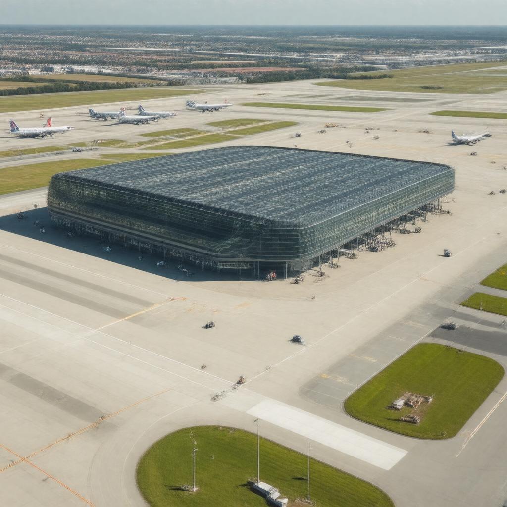 AI-created image of Stansted Airport