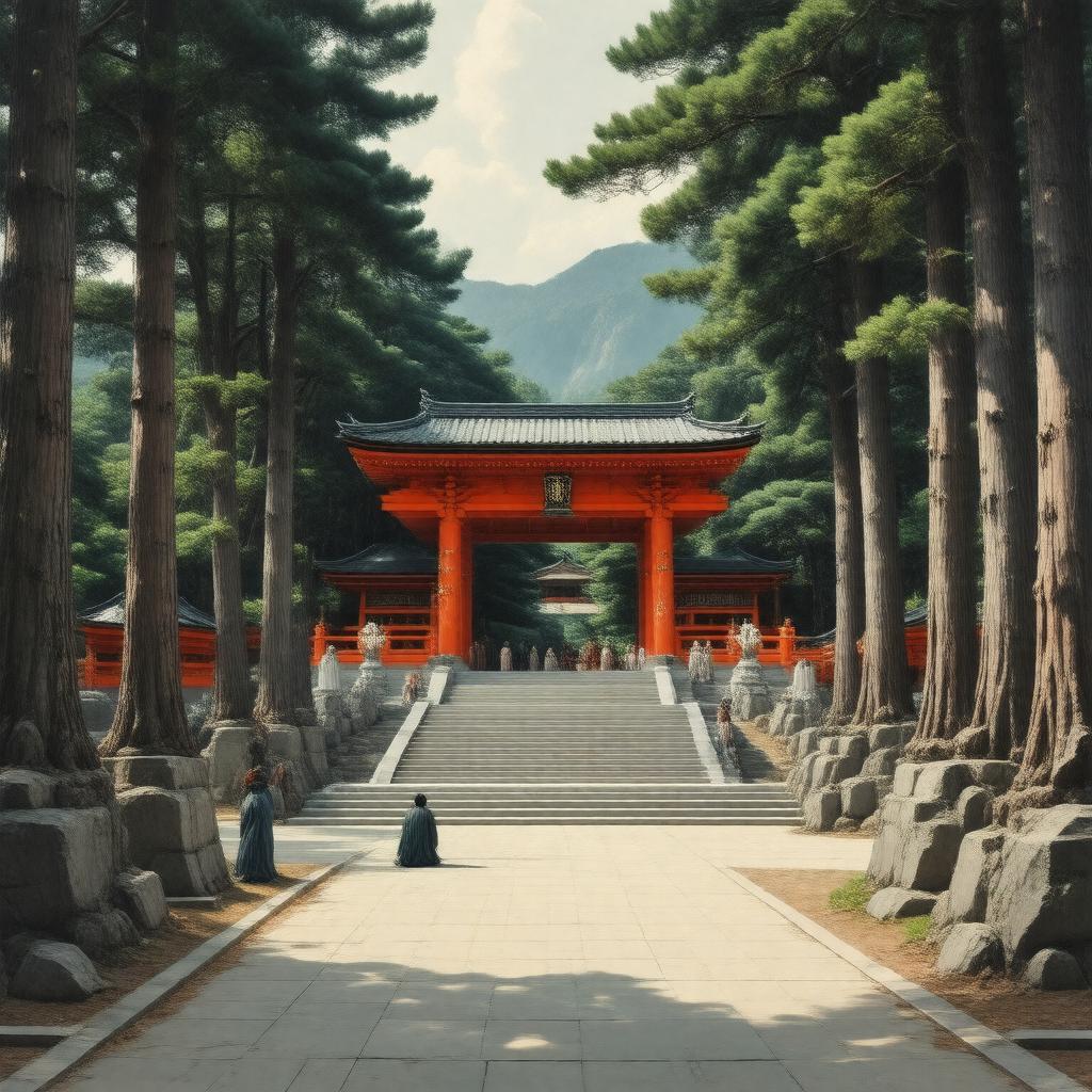 AI-created image of State Shinto (1868–1945)