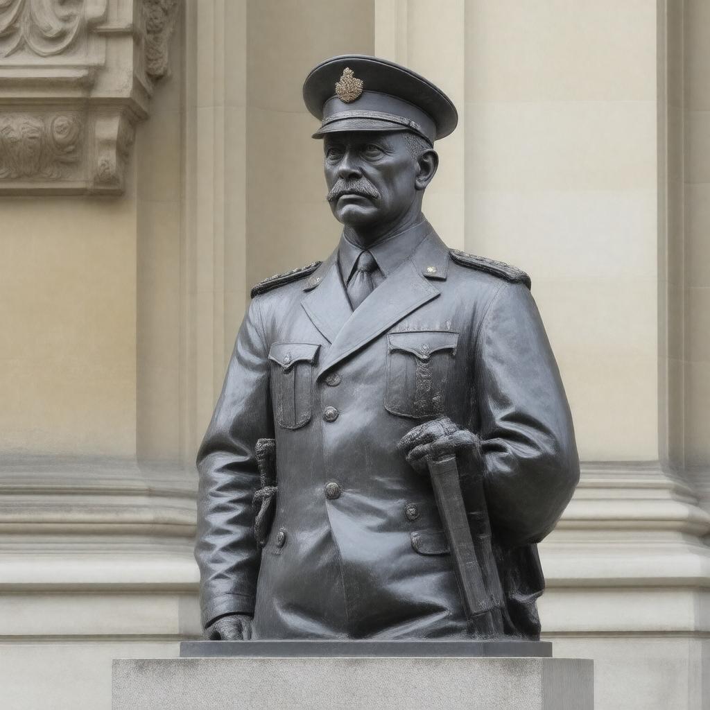 Click to view larger image AI-created image of Statue of Field Marshal Alan Brooke