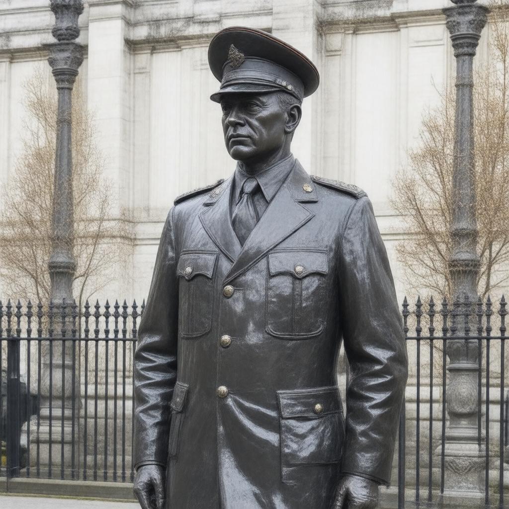 AI-created image of Statue of Field Marshal Sir Alan Brooke