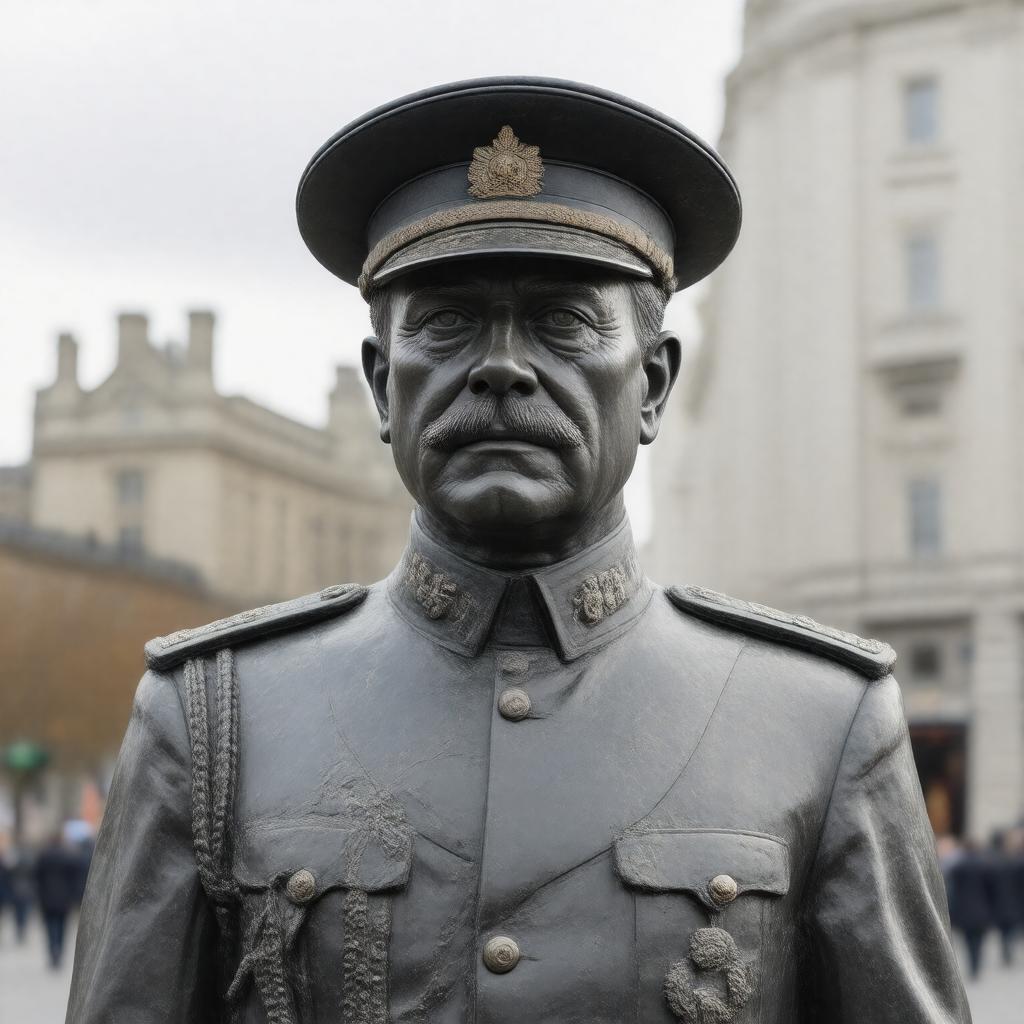 Click to view larger image AI-created image of Statue of Field Marshal Sir Gerald Templer