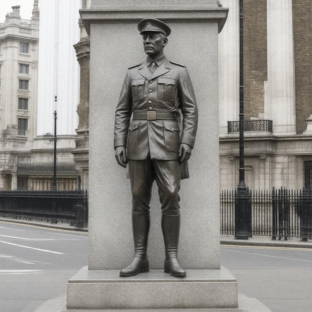 AI-created image of Statue of Field Marshal Sir William Robertson
