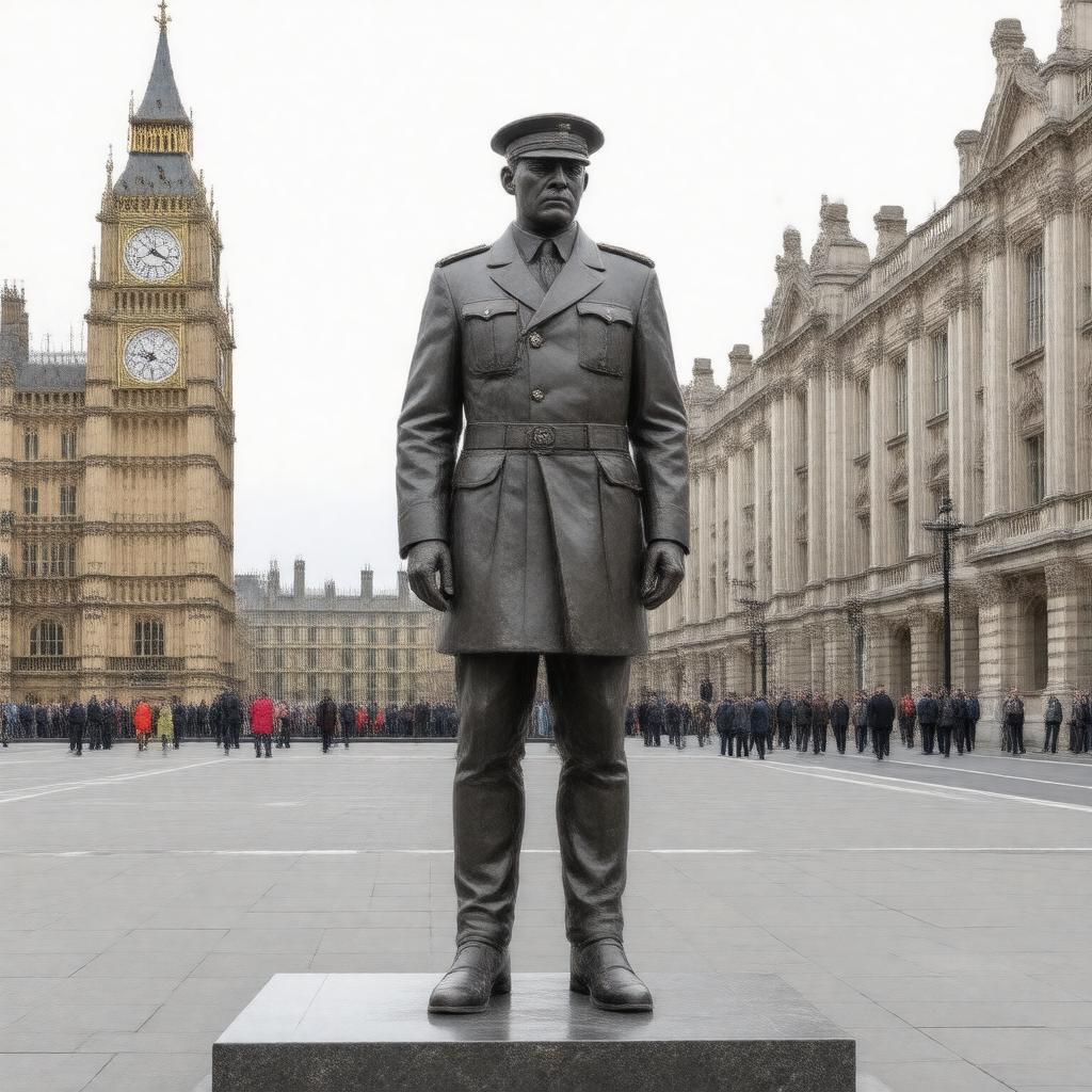 AI-created image of Statue of Field Marshal Sir William Slim