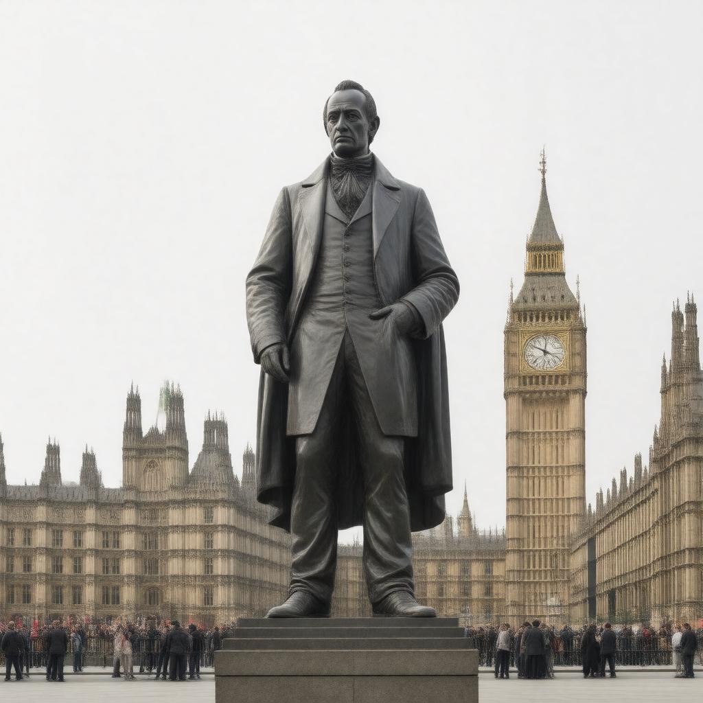 AI-created image of Statue of George Canning