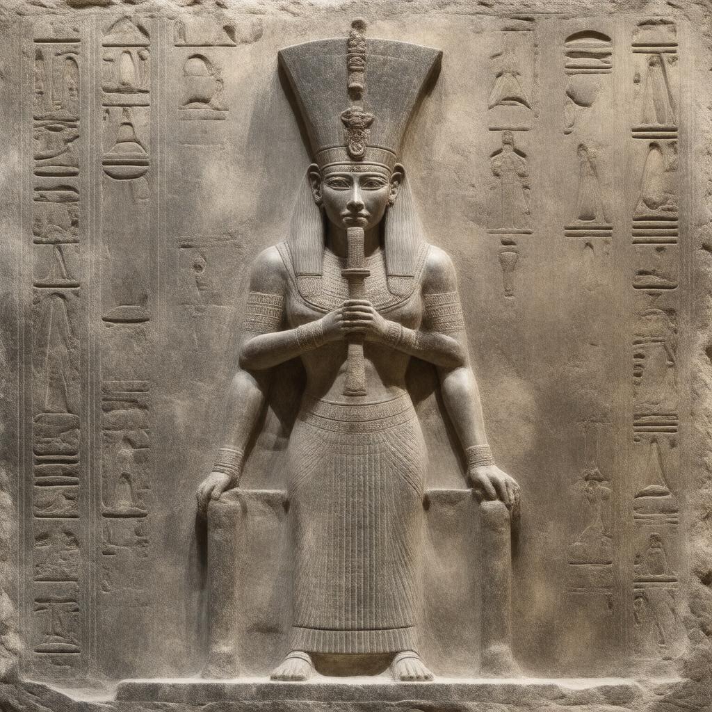 AI-created image of Statue of Isis