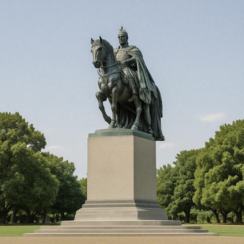 AI-created image of Statue of King Louis IX (Apotheosis of St. Louis)